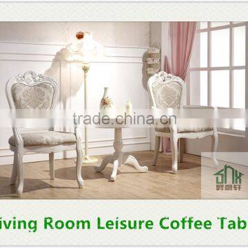 Wooden round table and chair set HB-601# two seater table and chair set cafe table chair set