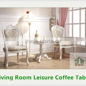Wooden Round Table and Chair Set HB-601# Two Seater Table and Chair Set Cafe Table Chair Set