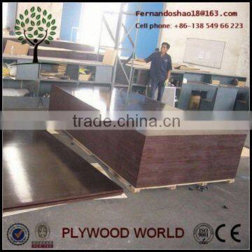 18mm high quality poplar core WBP glue 10 times brown plastic film faced plywood