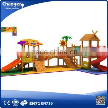 Preschool newest kids wood playground outdoor for sale