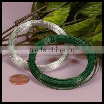 black white green colored pvc coated floral spool wire