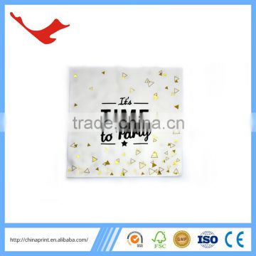 005 white paper napkin with hot stamping