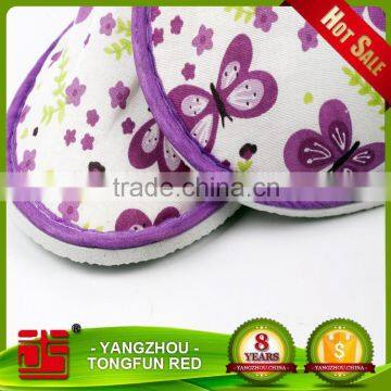 Wholesale Purple Flower Women Bathroom Slippers Disposable Slippers