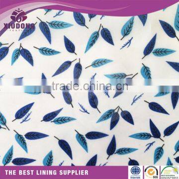 High quality 100 polyester 210t 190t printing taffeta lining for bag