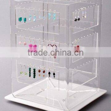 Lucite Earring Display Rack With Rotating Base C0101072