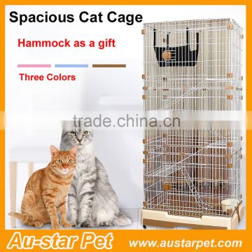 Steel 2-3 layers Luxury Big Cat Cages with Hammock Gift