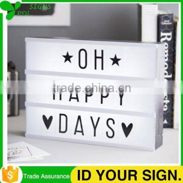 A4 lightbox cinematic light box letter pack, battery operated & DC adapter charge