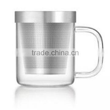 Heat Resistant High Borosilicate Glass Brewing Tea Cup, Tea Infuser Mug With Infuser Strainer and Stainless Steel Lid,Easy to cl photo-4