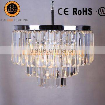 IC20538-9 K9 Crystal Chandelier Designer Material Parts For Chandelier Clear Crystal Chome Body