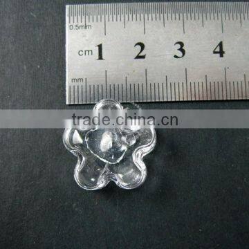 21mm Transparent Star Flower Shape Glass Dome Cabochon With 3mm Hole DIY Jewelry Supplies 3070069
