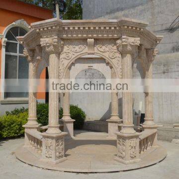 Hand Carved Stone Garden Column Gazebo