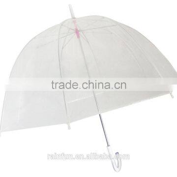 Manual open straight cheap transparent poe material umbrella