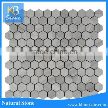 Athens grey marble bathroom hexagon tile mosaic