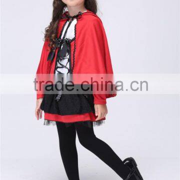 Girls Halloween Costumes Little Red Riding Hood Dress Cosplay Stage Wear Clothing Sets Kids Party Fancy Ball Clothes photo-2