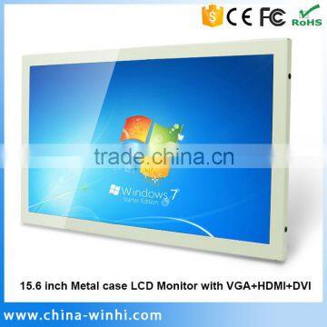 15" 1366*768 VGA H DMI input PC / Computer lcd monitor with 12v dc input
