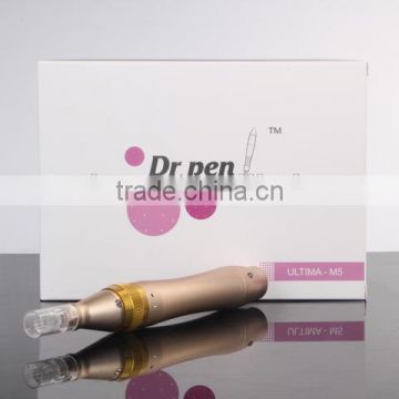 Newest Gold Metal derma pen rechargeable Dr.pen M-5 Auto Skin care Electric micro needle Derma