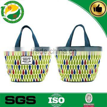 2015 new wholesale cotton canvas resualbe lunch bag