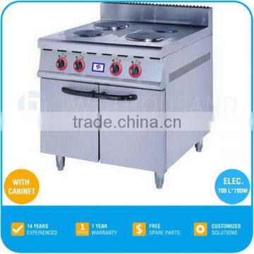 2017 Hot Sale Cooking Range with Hot Plate - Electric, 4 Plates, With Cabinet, 9200 Watt, TT-WE158B