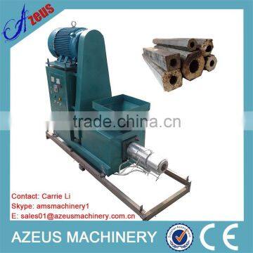 Screw pushing biomass fuel briquette making machine