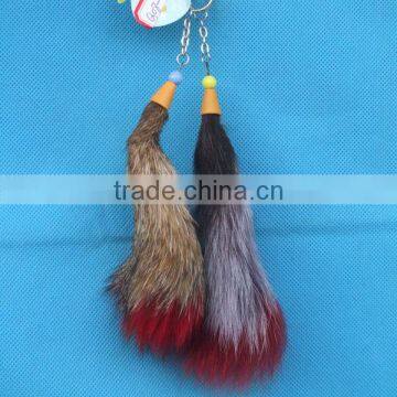 Cheap fake hairy accessories keychains for mobile phones