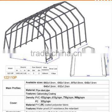 Sun Shelter Strong Steel Frame Prefab Garage Kit photo-6