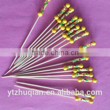 Wholesale Good Quality Beautiful Beaded Bamboo Skewers for Party