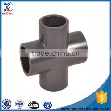 DIN standar cross joint pipe fitting tee with grey