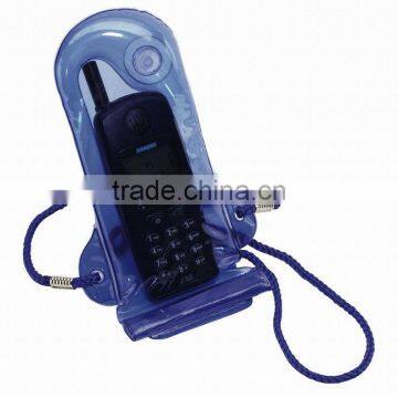 Yellow inflatable waterproof bags to protect mobile phone