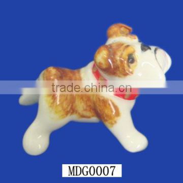 Hand Made Vintage Ceramic Dog Figurine Bulldog