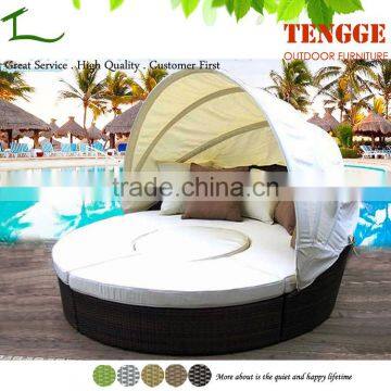YH-8039B Outdoor Round Sofa Holiday Hotel Daybed Sofa Set photo-3