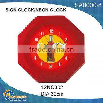 12'neon Light Wall Clock photo-3
