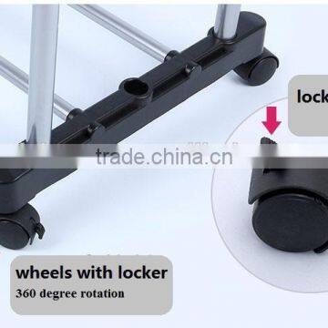 Double Rail Adjustable Portable Clothes Hanger Garment Rack Premium Heavy Duty photo-5