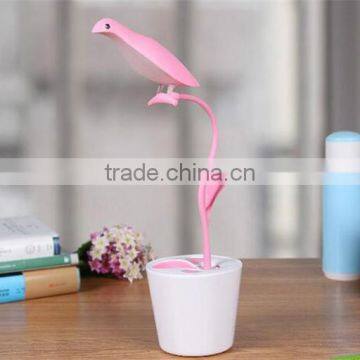 Simple Free Bird Lamp LED Small Table Lamp Bedroom Bedside Foldable USB Rechargeable Lamps photo-4
