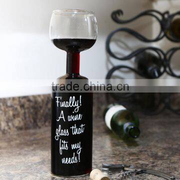 Wine bottle glass with color box package