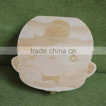 Special Handmade Laser Engraving Decorative Wood Baby Milk Teeth Love Storage Box Wholesales photo-3