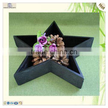 Ornament Art Work Home Decor Black Color Wooden Star photo-6
