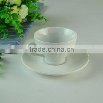 Wholesale bulk white porcelain coffee cup and saucer set pack in gift box