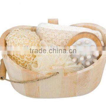 oval wooden barrel bath set in home & garden 06 oval