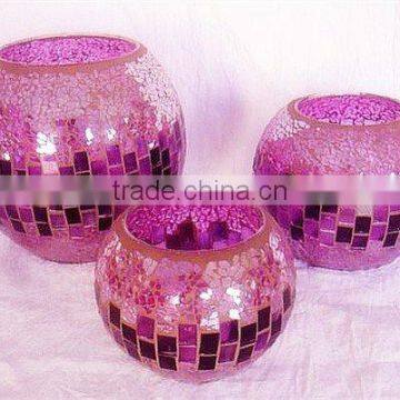 Weddings Crackled Glass Hurricane Jars Crackled Glass photo-2
