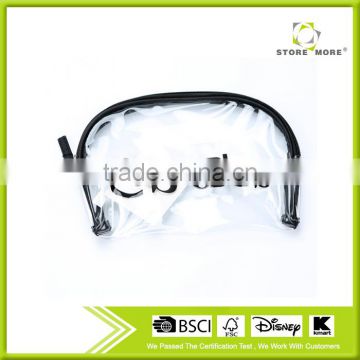 Transparent PVC Shell Shape Fashion Clear Cosmetic Bags With Metal Zipper