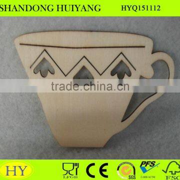 cheap laser cut plywood wooden cup coaster wholesale