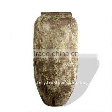 Ancient Glazed Pot, antique outdoor planter