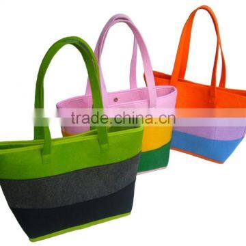 OEM available printable handmade felt non woven shopping bag shoulder bag china supplier