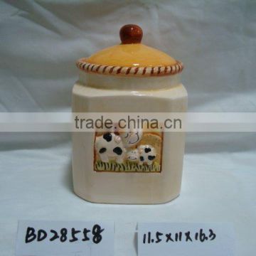 ceramic cow sweet conainer jar 558