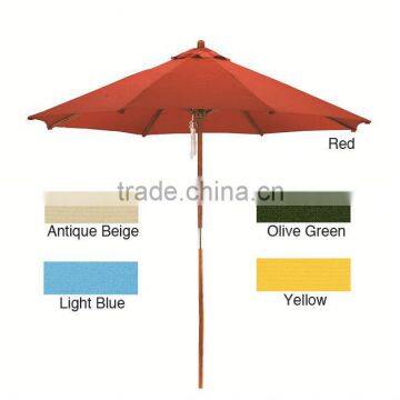 Round Wood Market Umbrella (9')