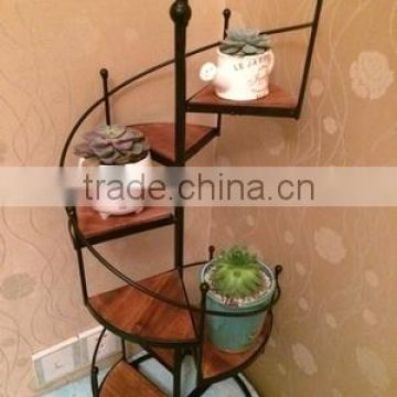 Economic metal plant flower pot holder shelf rack