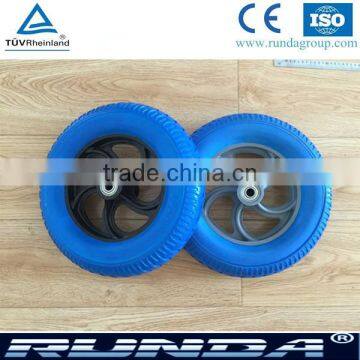 small size plastic rim pu foamed wheel 13x3.25-8