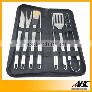 Stainless Steel 7pcs BBQ Tools Set With Nylon Bag