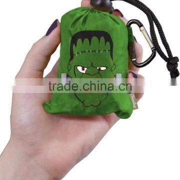 Customized Skull Shape Design Folding Bags Fashion Halloween Black Tote Foldable Bags Reusage Foldable Shoulder Bags photo-4