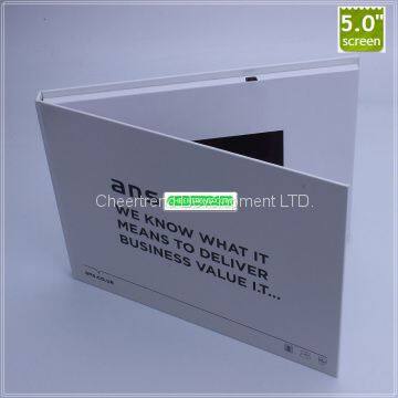 OEM 5″  USB Digital A5 LCD Video Screen Greeting Card with speaker,rechargebale lithium battery